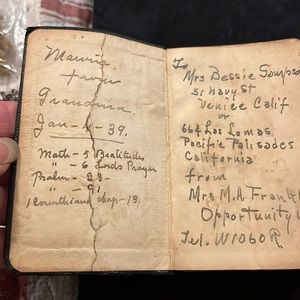 1920’s or early ‘30s New Testament & Psalms Collins clear type Bible pocket size